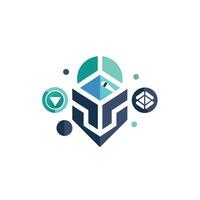 Creative and Elegant Minimalistic Logo Design for Technology and Software Company vector