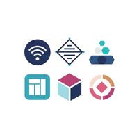 Creative and Elegant Minimalistic Logo Design for Technology and Software Company vector
