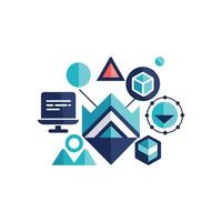 Creative and Elegant Minimalistic Logo Design for Technology and Software Company vector