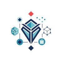Creative and Elegant Minimalistic Logo Design for Technology and Software Company vector