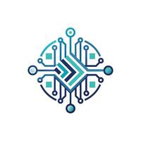 Creative and Elegant Minimalistic Logo Design for Technology and Software Company vector