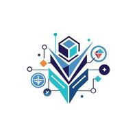 Creative and Elegant Minimalistic Logo Design for Technology and Software Company vector