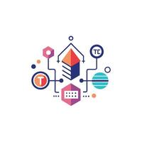 Creative and Elegant Minimalistic Logo Design for Technology and Software Company vector