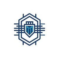 Creative and Elegant Minimalistic Logo Design for Technology and Software Company vector