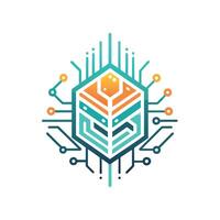 Creative and Elegant Minimalistic Logo Design for Technology and Software Company vector