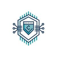 Creative and Elegant Minimalistic Logo Design for Technology and Software Company vector