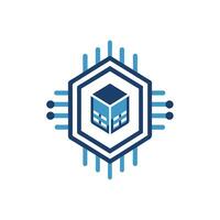 Creative and Elegant Minimalistic Logo Design for Technology and Software Company vector