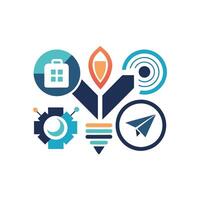 Creative and Elegant Minimalistic Logo Design for Technology and Software Company vector