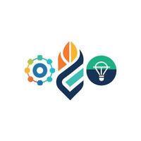 Creative and Elegant Minimalistic Logo Design for Technology and Software Company vector