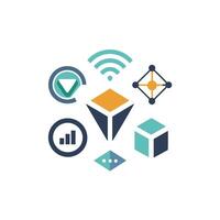 Creative and Elegant Minimalistic Logo Design for Technology and Software Company vector
