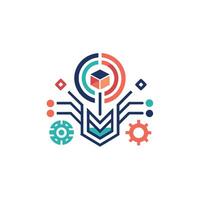 Creative and Elegant Minimalistic Logo Design for Technology and Software Company vector