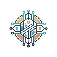 Creative and Elegant Minimalistic Logo Design for Technology and Software Company vector