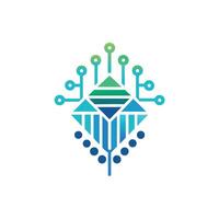 Creative and Elegant Minimalistic Logo Design for Technology and Software Company vector