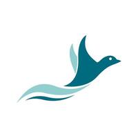 beautiful bird design flying flapping its wings vector