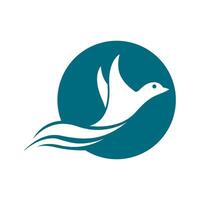 beautiful bird design flying flapping its wings vector