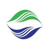abstract logo design with curved lines vector