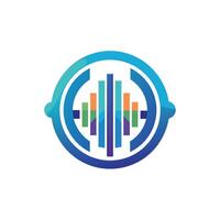 Creative and Elegant Minimalistic Logo Design for Technology and Software Company vector