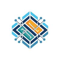 Creative and Elegant Minimalistic Logo Design for Technology and Software Company vector