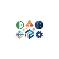 Creative and Elegant Minimalistic Logo Design for Technology and Software Company vector