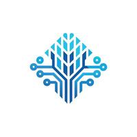 Creative and Elegant Minimalistic Logo Design for Technology and Software Company vector