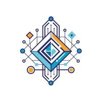 Creative and Elegant Minimalistic Logo Design for Technology and Software Company vector