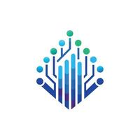 Creative and Elegant Minimalistic Logo Design for Technology and Software Company vector