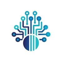 Creative and Elegant Minimalistic Logo Design for Technology and Software Company vector