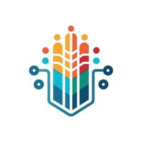 Creative and Elegant Minimalistic Logo Design for Technology and Software Company vector
