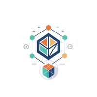 Creative and Elegant Minimalistic Logo Design for Technology and Software Company vector