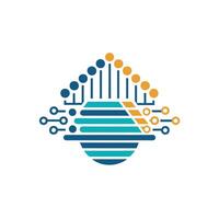 Creative and Elegant Minimalistic Logo Design for Technology and Software Company vector