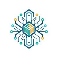 Creative and Elegant Minimalistic Logo Design for Technology and Software Company vector