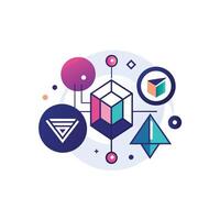 Creative and Elegant Minimalistic Logo Design for Technology and Software Company vector