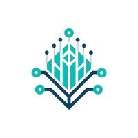 Creative and Elegant Minimalistic Logo Design for Technology and Software Company vector