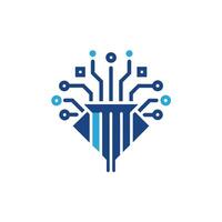 Creative and Elegant Minimalistic Logo Design for Technology and Software Company vector
