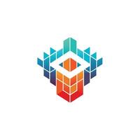Creative and Elegant Minimalistic Logo Design for Technology and Software Company vector
