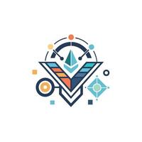 Creative and Elegant Minimalistic Logo Design for Technology and Software Company vector