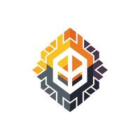 Creative and Elegant Minimalistic Logo Design for Technology and Software Company vector