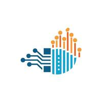 Creative and Elegant Minimalistic Logo Design for Technology and Software Company vector