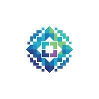 Creative and Elegant Minimalistic Logo Design for Technology and Software Company vector