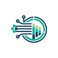 Creative and Elegant Minimalistic Logo Design for Technology and Software Company vector