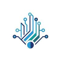 Creative and Elegant Minimalistic Logo Design for Technology and Software Company vector