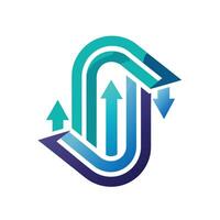 Creative and Elegant Minimalistic Logo Design for Technology and Software Company vector