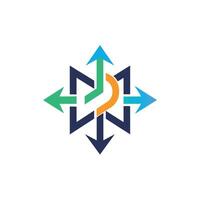 Creative and Elegant Minimalistic Logo Design for Technology and Software Company vector