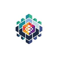 Creative and Elegant Minimalistic Logo Design for Technology and Software Company vector