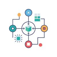 Creative and Elegant Minimalistic Logo Design for Technology and Software Company vector