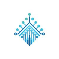 Creative and Elegant Minimalistic Logo Design for Technology and Software Company vector