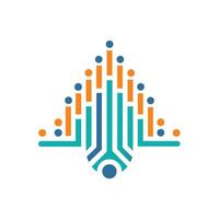Creative and Elegant Minimalistic Logo Design for Technology and Software Company vector