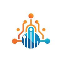 Creative and Elegant Minimalistic Logo Design for Technology and Software Company vector