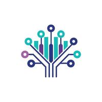Creative and Elegant Minimalistic Logo Design for Technology and Software Company vector