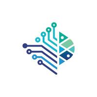 Creative and Elegant Minimalistic Logo Design for Technology and Software Company vector